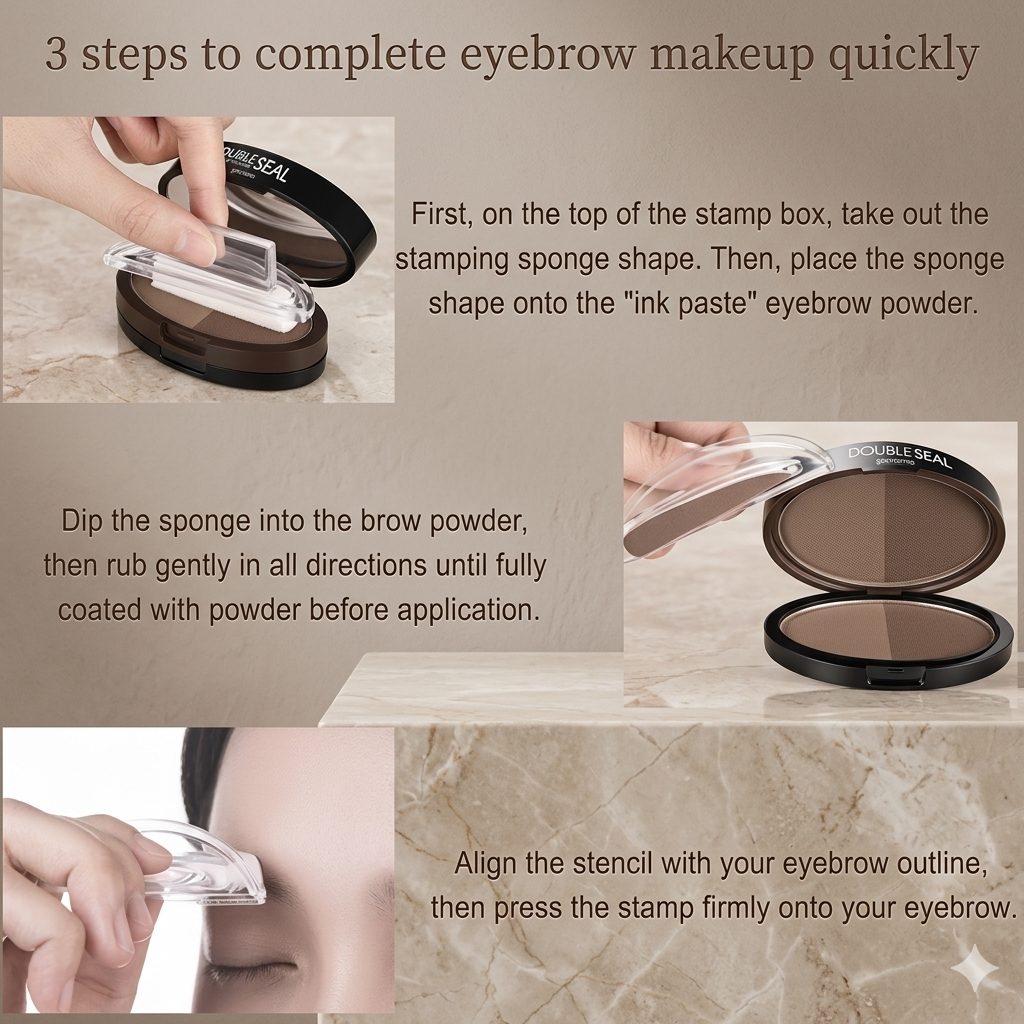 Eyebrow Stamp Double Seal Powder Kit